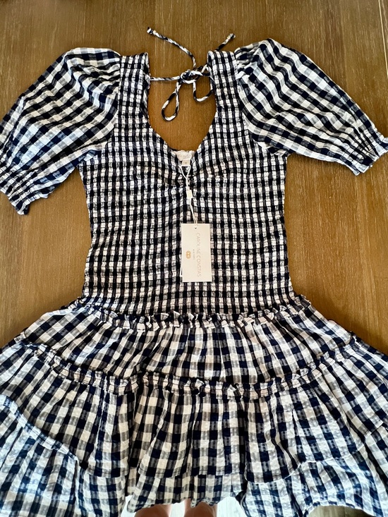 Caroline Constas Dresses & Skirts - NWT ✧🖤 Caroline Constas 🖤✧  Black and White Gingham Midi Dress Small
